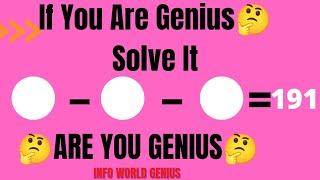 Are You Genius ???? Solve it ????9  #iq #maths #puzzle #genius