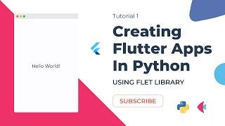 How To Create Flutter Apps In Python Using Flet Library | Text And Page | Tutorial-1