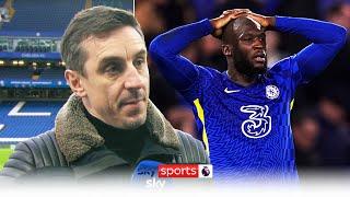 Gary Neville reacts to Lukaku being DROPPED for Chelsea game with Liverpool!