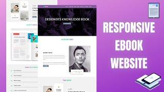 Create A Responsive E-Book Website Design Using HTML - CSS - JAVASCRIPT