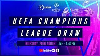 UEFA Champions League 2021/22 group stage draw featuring Chelsea, Man City, Man Utd and Liverpool