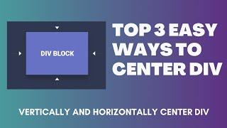 Top 3 Ways to Center a DIV with CSS #HTML, #CSS3, #CENTER,#DIV