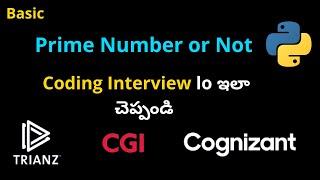 Python Program to check Prime Number or Not ||  How to Learn Coding? || Python in Telugu | #Nerchuko