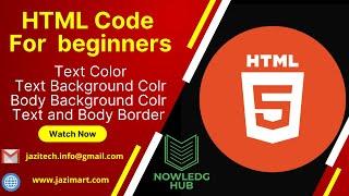 How to change Text color and Body color in HTML |web development tutorial 3|Inline CSS