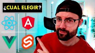 ¿Qué framework de JavaScript utilizar en 2022? ???? Angular, React, Vue o Svelte ???? La mejor elecc