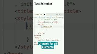 CSS Text Selection color change #css #html #shorts