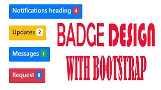 Bootstrap Badge Classes |  create Badges Using Bootstrap-5