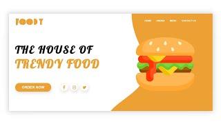 Food Website Landing Page Design Using Only HTML & CSS3