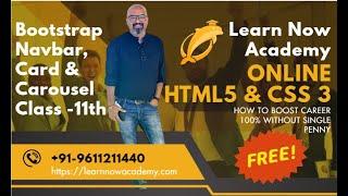 CSS Tutorial for Beginners | Bootstrap Navbar Card Carousel | HTML & CSS Tutorial for Beginners 11th