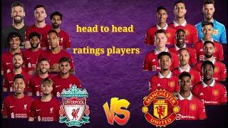 Manchester United vs Liverpool head to head rating  players match ????????