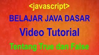 Tutorial Tentang True dan False (part 23) - BELAJAR JAVASCRIPT DASAR UNTUK PEMULA