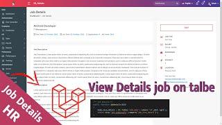 Show ditail on add new jobs Laravel 9 HR | System Management