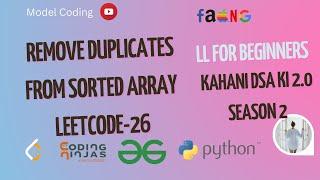 Remove Duplicates from Sorted Array - Leetcode 26-Python