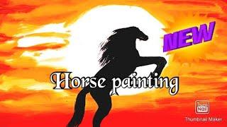 abstract horse painting / easy abstract horse painting