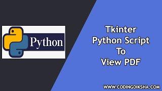 Python PDF Viewer using Tkinter Library - GUI Script