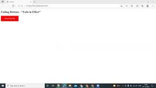 How To Create Fade In Effect Button Using HTML And CSS | Fading Effects