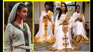 Habesha Kemis | Ethiopian Cultural Dress New style | best New Ethiopian Traditional Frock 50