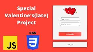 Special Javascript Valentine's Love Test || Full Tutorial