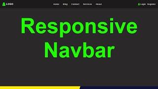 Responsive Navigation Bar Using HTML CSS & JAVASCRIPT | Navbar Tutorial  #responsivenavbar #navbar