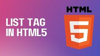 #11 - Ordered, Unordered, Description List In HTML5 | HTML5 Full Tutorial for Beginners 2022