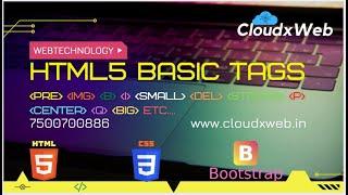 #2 HTML5 CSS3 BootStrap | HTML Basic Structure | sup, sub, pre, b, i, strong, em, s, del, u, small