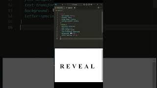 Text Reveal Animation using HTML & CSS | #shorts #css #html #textanimation #textreveal