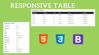 How to create Responsive Table using HTML5,CSS3 and Bootstrap5 ?