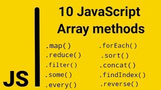 10 must know javascript array methods | WebCode