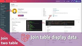 Show data with join two table in Laravel 8.X | Profile Employee