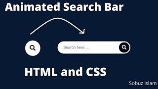 Amazing Animated Search Bar Using ONLY CSS & HTML Tutorial