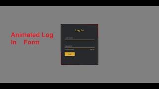 Animated Login Form Using HTML & CSS | Make Log In Form 2023 | Make Sign In Form