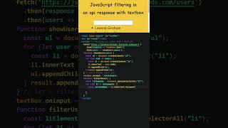 JavaScript | Fetching data from a REST API and filtering it using HTML textbox