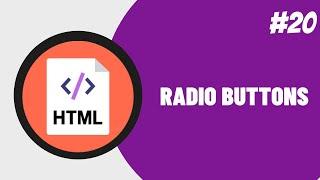 HTML Tutorial for Beginners - 20 - How to create a radio button in HTML