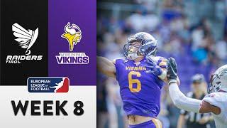 Raiders Tirol @ Vienna Vikings  Highlights | Week 8 | Season 2022