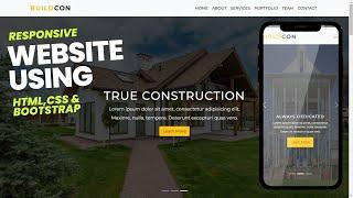 Build A Responsive Website Using HTML, CSS & BOOTSTRAP 5 | CodeWithInshal