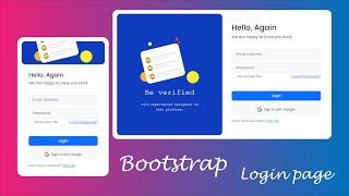 Modern responsive  login form made with Bootstrap 5 | Creative Login Form