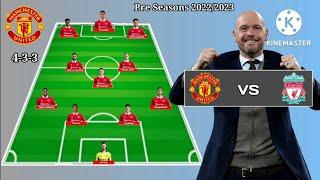 Erik Ten Hag Debut 12 July 2022 ~ Predictions Line up Manchester United vs Liverpool ~ With Malacia