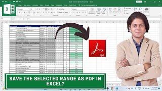 Save the Selected Range as PDF in Excel? #excel