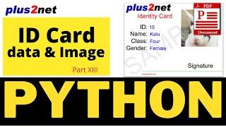 Creating ID cards in PDF by Python ReportLab with image and data using template with Label and Logo