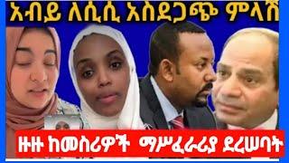 ዙዙ ከመስሪዎች ዛቻና መሥጠቀቂያ ሰጧት ዙዙም ማንንም አልፈራምአልሲሲ ልመና ጀመረች