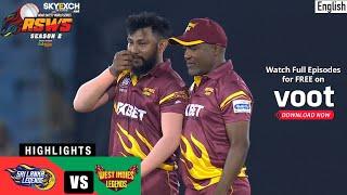 Sri Lanka Vs West Indies | Skyexch.net Road Safety World Series| Semi Final -2 | Match Highlights