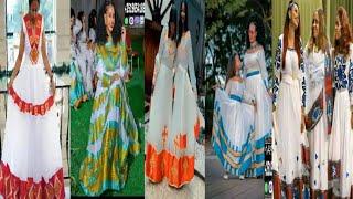 Ethiopian cultural/Habesha kemis/New style dress/Traditional best Ethiopian kemis #traditionalfrock#