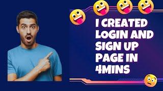 I CREATED A LOGIN/REGISTER PAGE IN 4MINS????????????