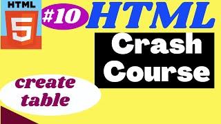 HTML Tutorial for beginners to advanced in English: HTML Crash Course  [2021]- Create Tables in HTML