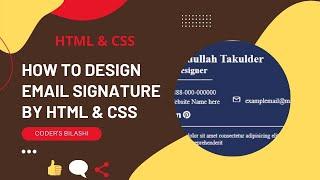 How to create Email Signature By HTML5 and Little CSS3. || ????????????????????'???? ???????????????