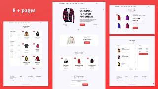 Create A Responsive Multi Pages E-COMMERCE Website Design Using HTML CSS And JavaScript - Part 1