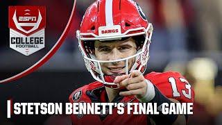 Stetson Bennett finishes his college football career with a 6 TD game & a championship ????