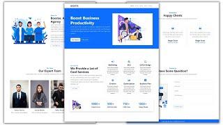 Responsive Landing Page Design Using HTML CSS Bootstrap 2021 | HTML CSS Projects for Beginners