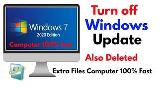 How to Disable Windows 7 Update | How to Delete Temp Files Computer 100% Fast