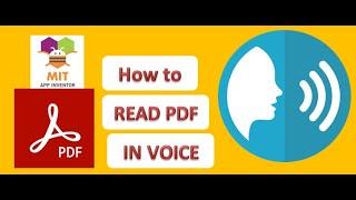 MIT APP Inventor Text to Speech APP |Read PDF in Voice ||MIT App Inventor2 Tutorial#MITAppInventor#0